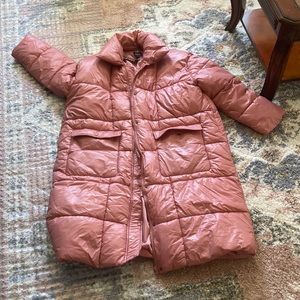 Boohoo size 10 oversized pink puffer jacket